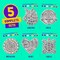 Summer Stepping Stones Painting Kit for Kids - Outdoor Summer Crafts - Paint 5 Garden Stone - Unicorn Craft Kits for Boys, Girls Ages 6-12 - Gifts for Boy, Girl Age 6, 7, 8, 9, 10 + Year Old - Summer Gift